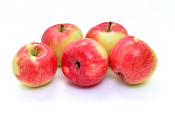 Isolated apples on a white background.