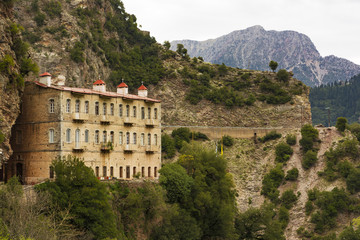 Fototapeta na wymiar Proussos monastery near Karpenisi town in Evrytania - Greece