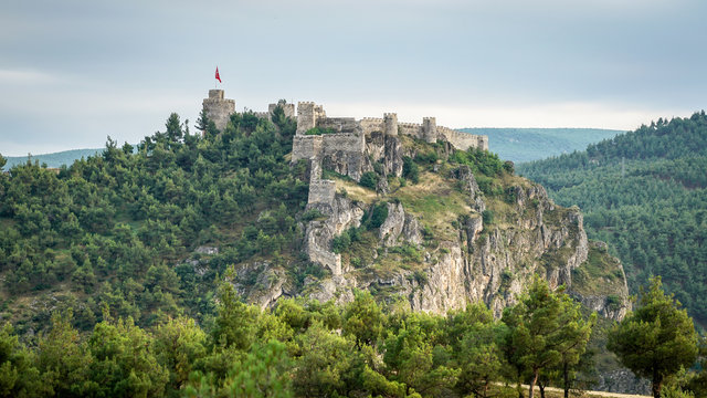 Historic Boyabat Castle in Sinop city, Turkey