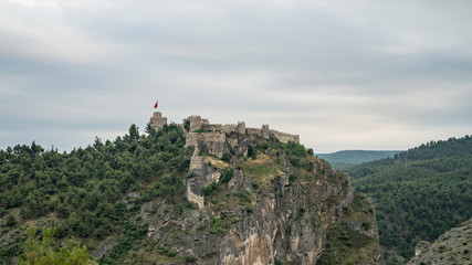 Fototapeta na wymiar Historic Boyabat Castle in Sinop city, Turkey