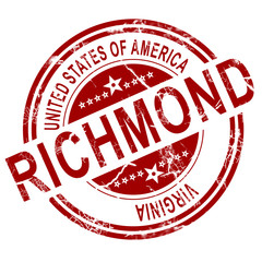 Richmond Virginia stamp with white background