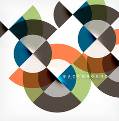 Minimal circle abstract background design, multicolored template for business or technology presentation or web brochure cover layout, wallpaper