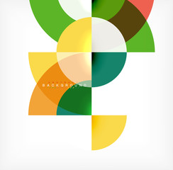 Obraz premium Minimal circle abstract background design, multicolored template for business or technology presentation or web brochure cover layout, wallpaper