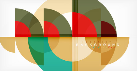 Obraz premium Minimal circle abstract background design, multicolored template for business or technology presentation or web brochure cover layout, wallpaper