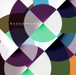 Obraz premium Minimal circle abstract background design, multicolored template for business or technology presentation or web brochure cover layout, wallpaper