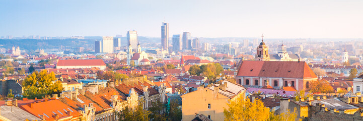 Fototapeta premium Aerial view of Vilnius, Lithuania