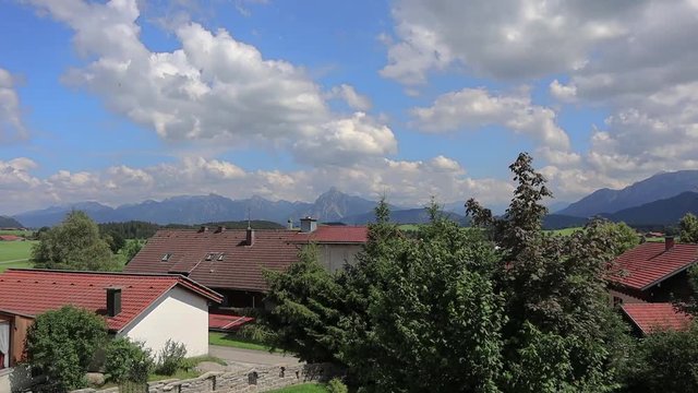 Eisenberg, Fussen, Bavaria, Germany. Sunny time lapse