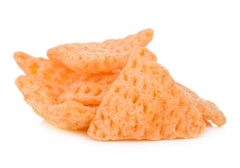 Potato chips isolated on white