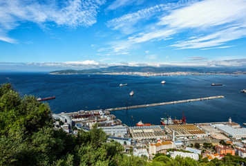 Naklejka premium Coast of Gibraltar, port