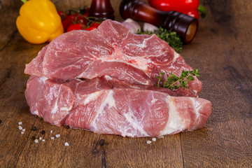 Raw pork meat