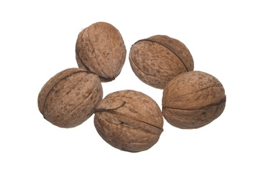 walnut isolated on white background