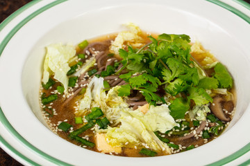 Delicious vegetables soup