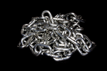 chain isolated on a black background