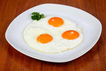 Delicious fried eggs