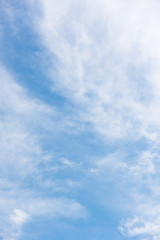 Bright blue sky with white clouds in the morning