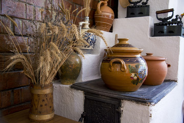 Traditional Romanian earthenware pottery in Buzau - Romania