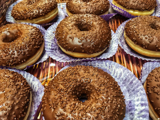 Donuts with chocolate