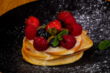 Pancakes with berries