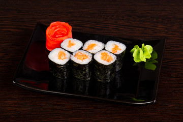 Japanese roll with salmon