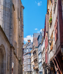 Maison typique à colombages à Rouen, Normandie