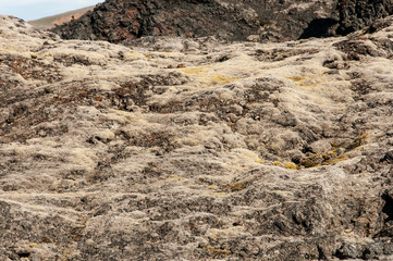 Texturas e padrões na bonita paisagem da Islândia