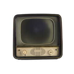 retro tv isolated on white background