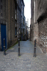 Empty passage way historic Edinburgh Scotland