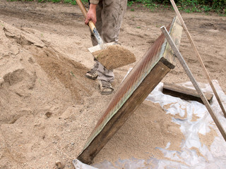 Sifting gravel
