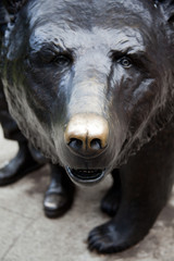 Fototapeta premium Soldier bear statue Edinburgh's Princes Street Gardens