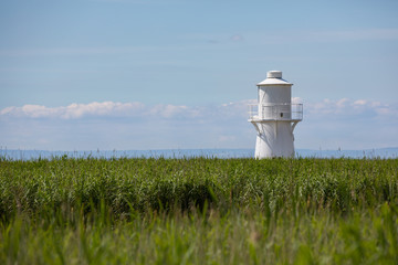 East Usk lighthouse at the Newport wetlands, Wales UK