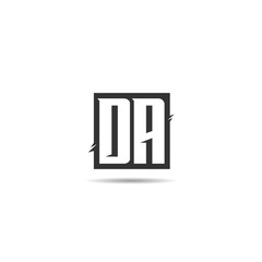Initial Letter DA Logo Template Design