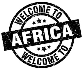 welcome to Africa black stamp