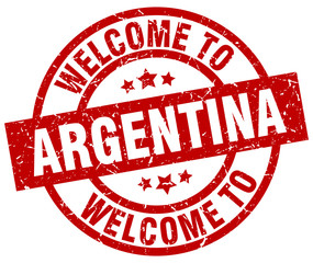 welcome to Argentina red stamp