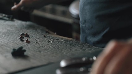 Cutting leather for watch strap