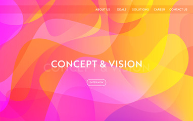 Website Template Modern flat Design. Web Page Layout Landing Page Concept, Mobile App, Web Banner. Vector illustration