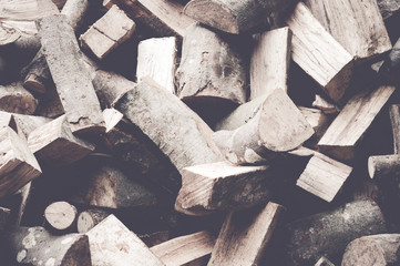 chopped firewood - raw materials backdrop