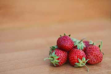 strawberries on the table