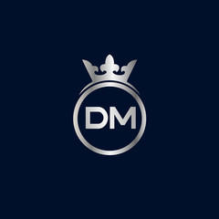 Initial Letter DM Logo Template Design