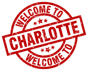 welcome to Charlotte red stamp