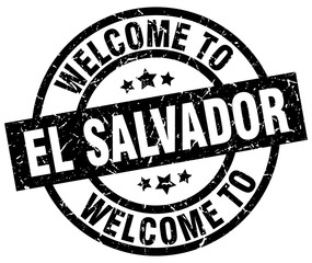 welcome to El Salvador black stamp