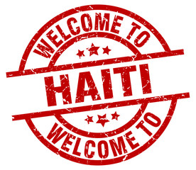 welcome to Haiti red stamp
