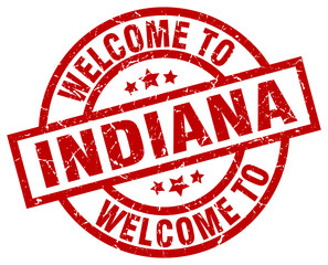 welcome to Indiana red stamp