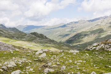 Flüela, Flüelapass, Susch, Alpen, Passhöhe, Passstrasse, Bergstrasse, Wanderweg, Schweizer...