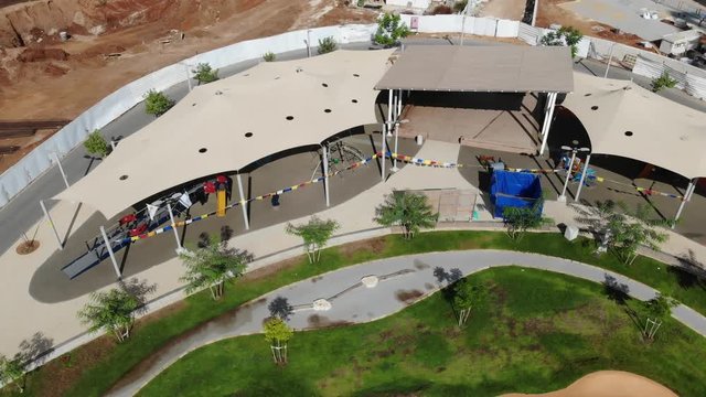 A wavy path for the Skateboard and bicyclists in the Ecko Park Hadera Israel
