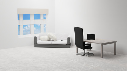 living room 3d-illustration