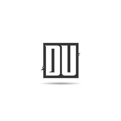 Initial Letter DU Logo Template Design