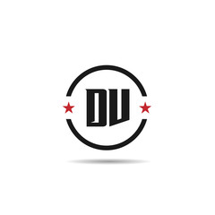 Initial Letter DV Logo Template Design