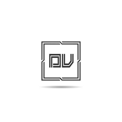 Initial Letter DV Logo Template Design