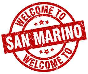 welcome to San Marino red stamp