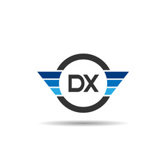 Initial Letter DX Logo Template Design